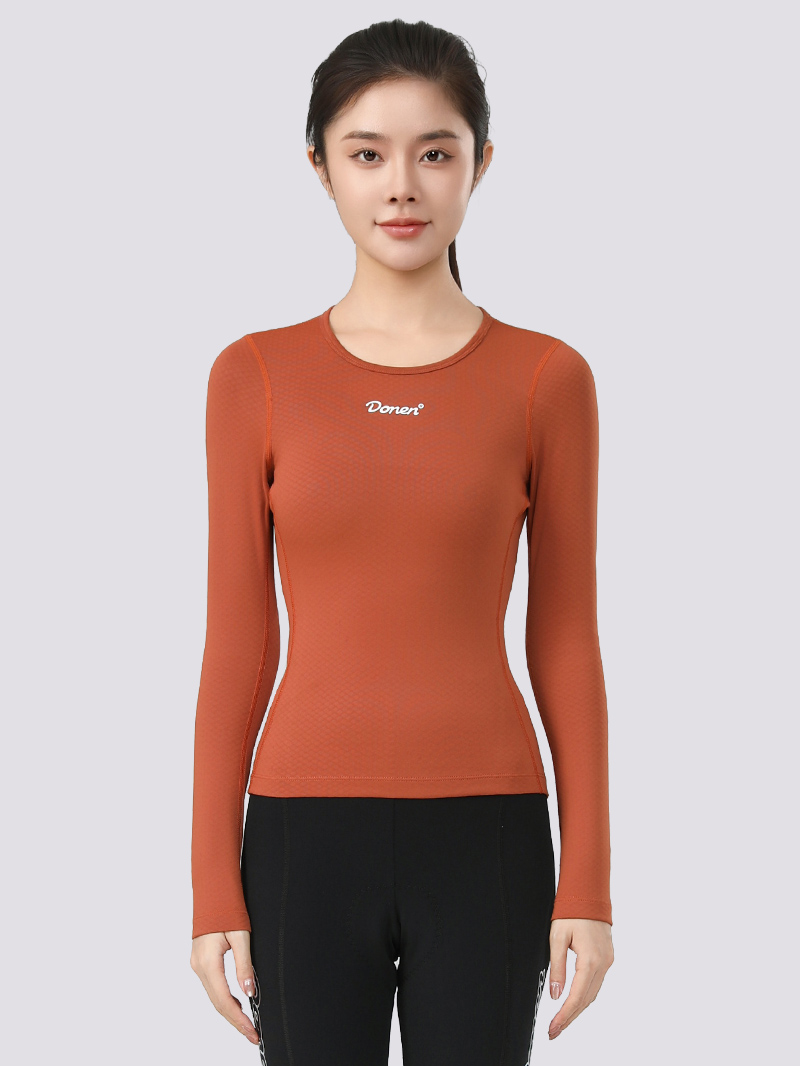 Women's Cycling Base Layer - Brick Red