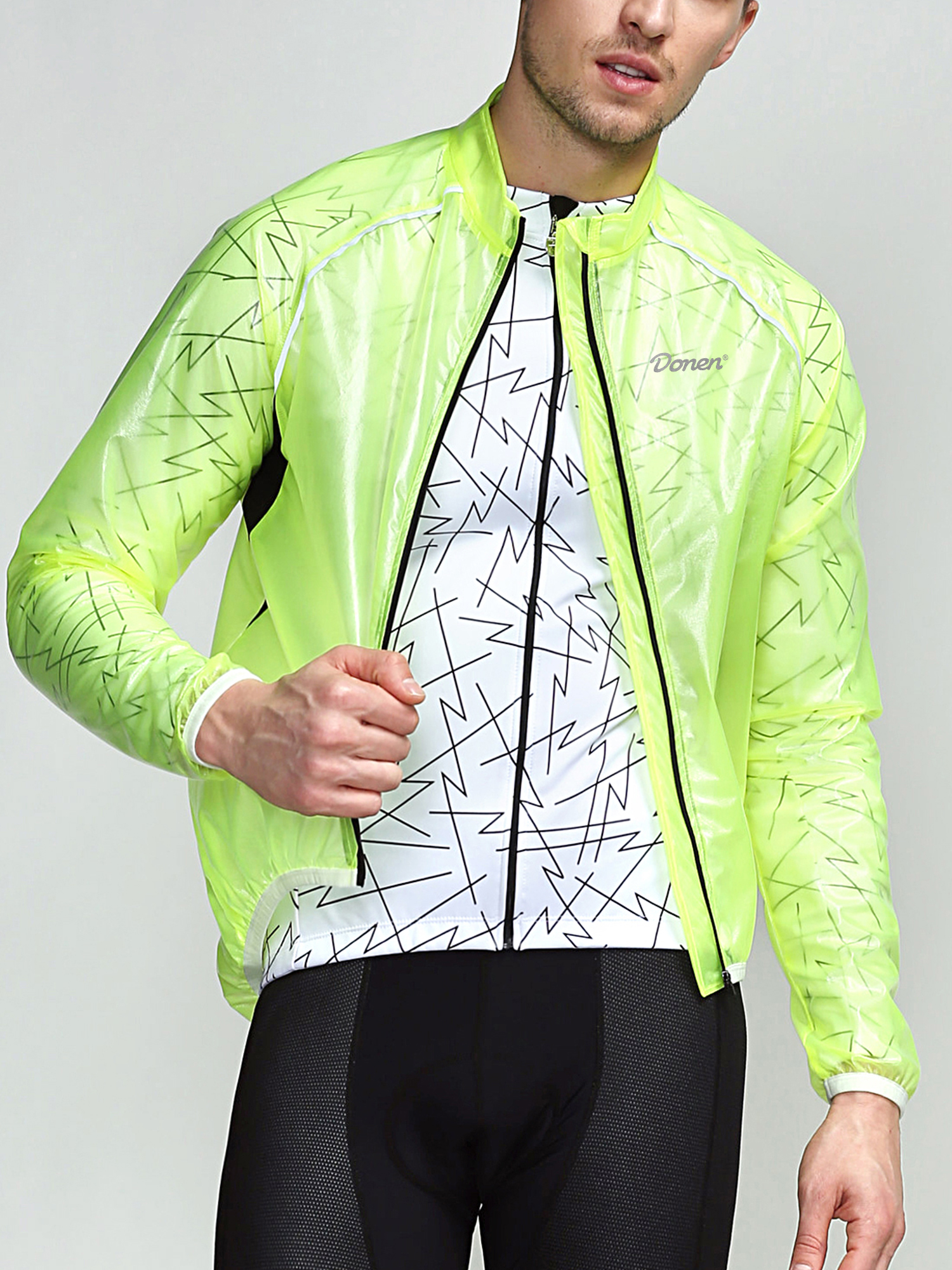 FLUO YELLOW rain jacket