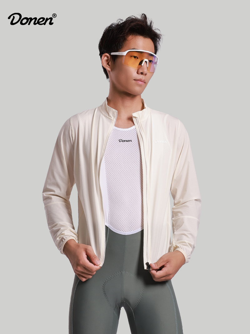 Men's Cycling Windbreaker - Off-White
