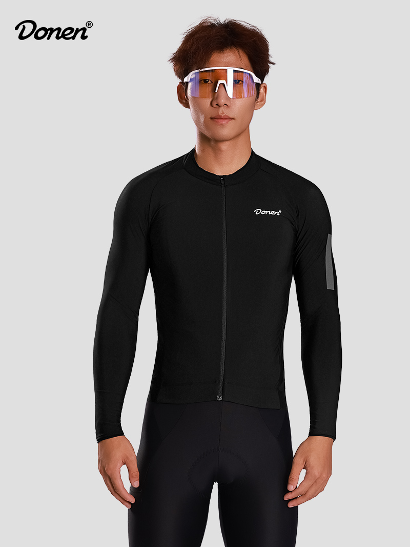 Men's Winter Fleece Thermal LS Jersey Black